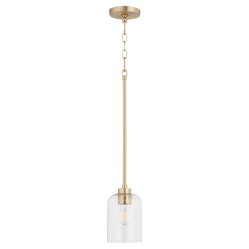 Tribute 1 Light Pendant - Brass