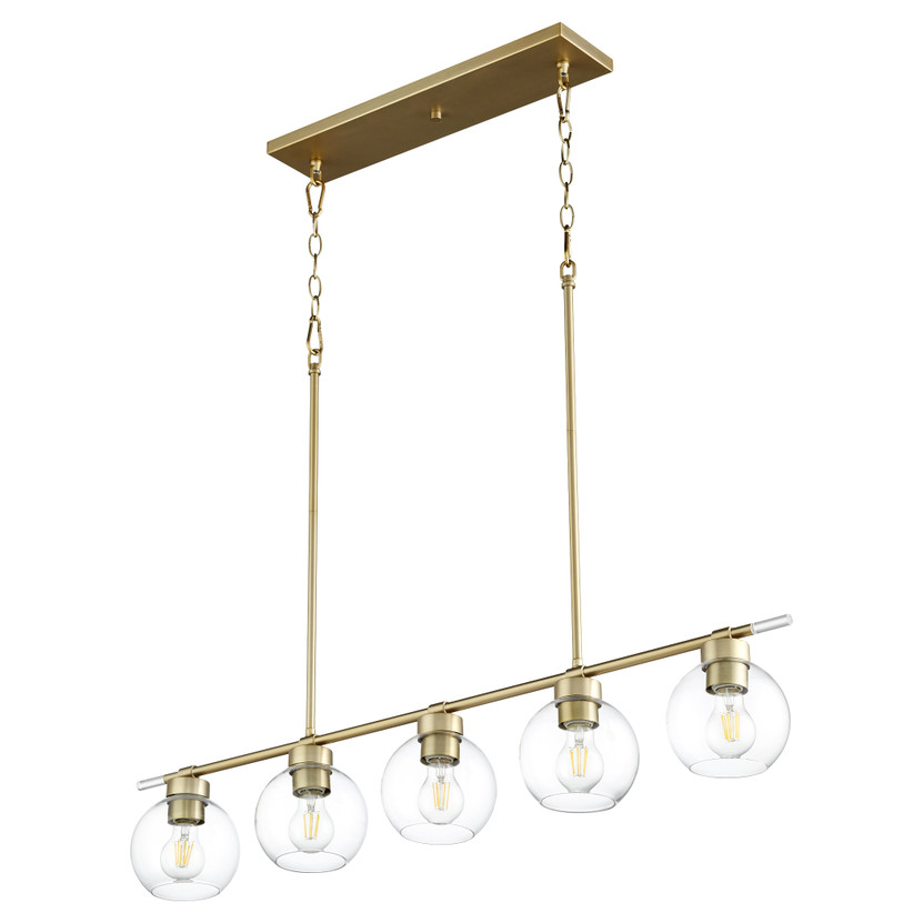 Volan 5 Light Linear - Brass
