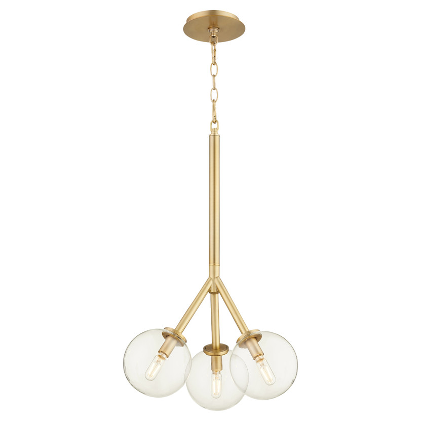 Rovi 3 Light Pendant - Brass