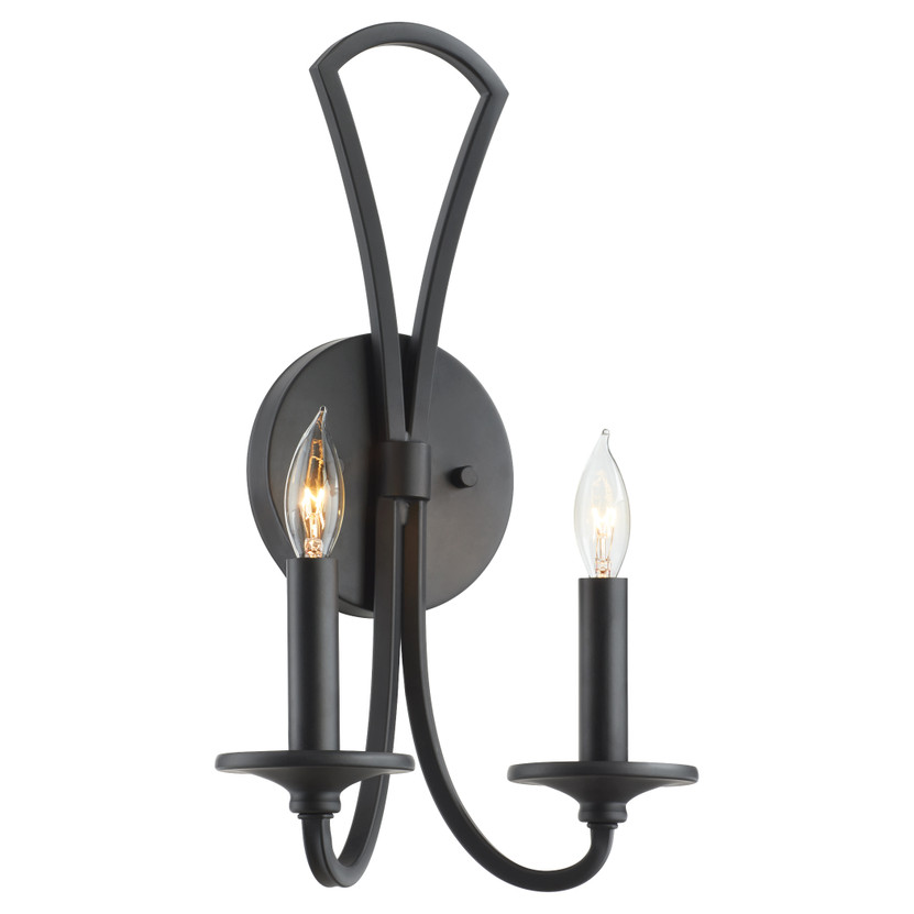 Maryse 2 Light Wall Mount - Black