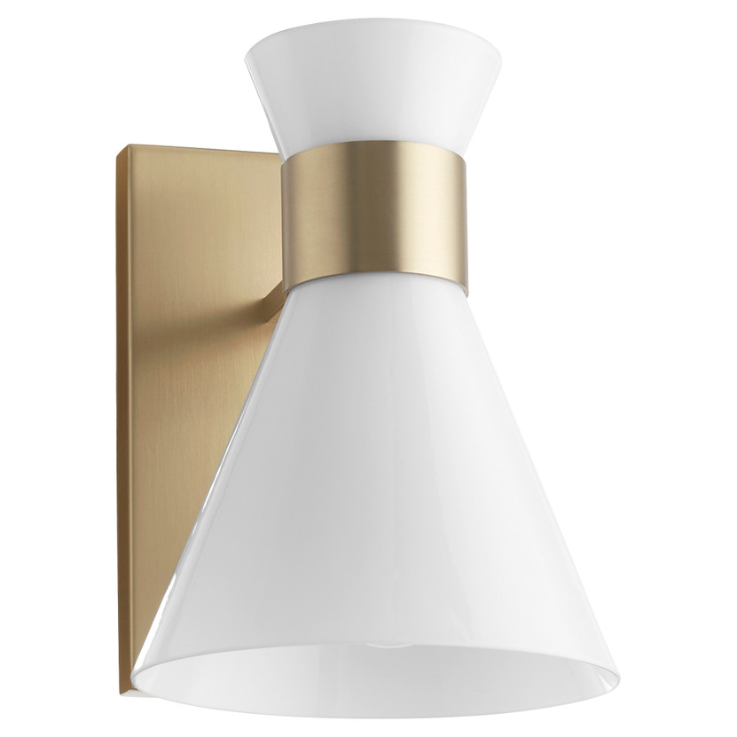 Beldar 1 Light Opal Wlmt - Brass