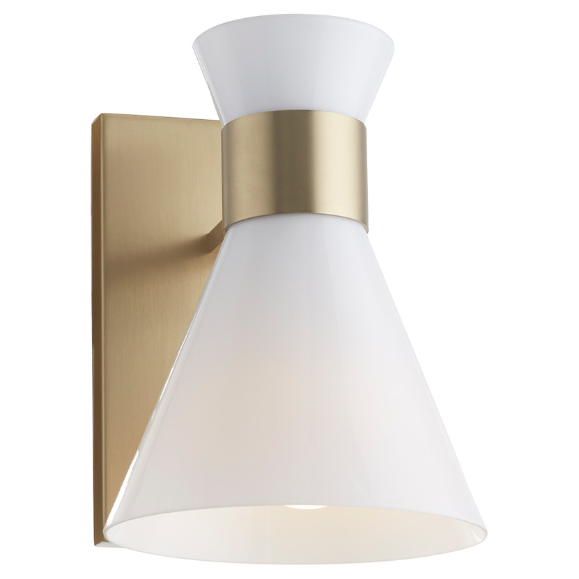 Beldar 1 Light Opal Wlmt - Brass