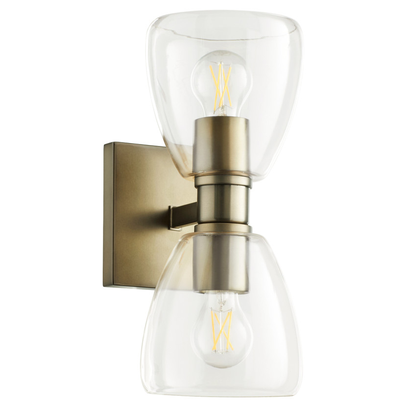 Relo 2 Light Wall Mount - Dark Brass