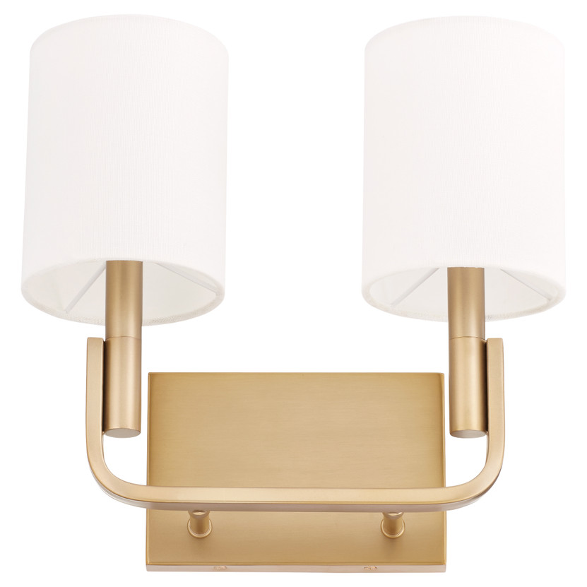 Tempo 2 Light Wall Mount - Brass