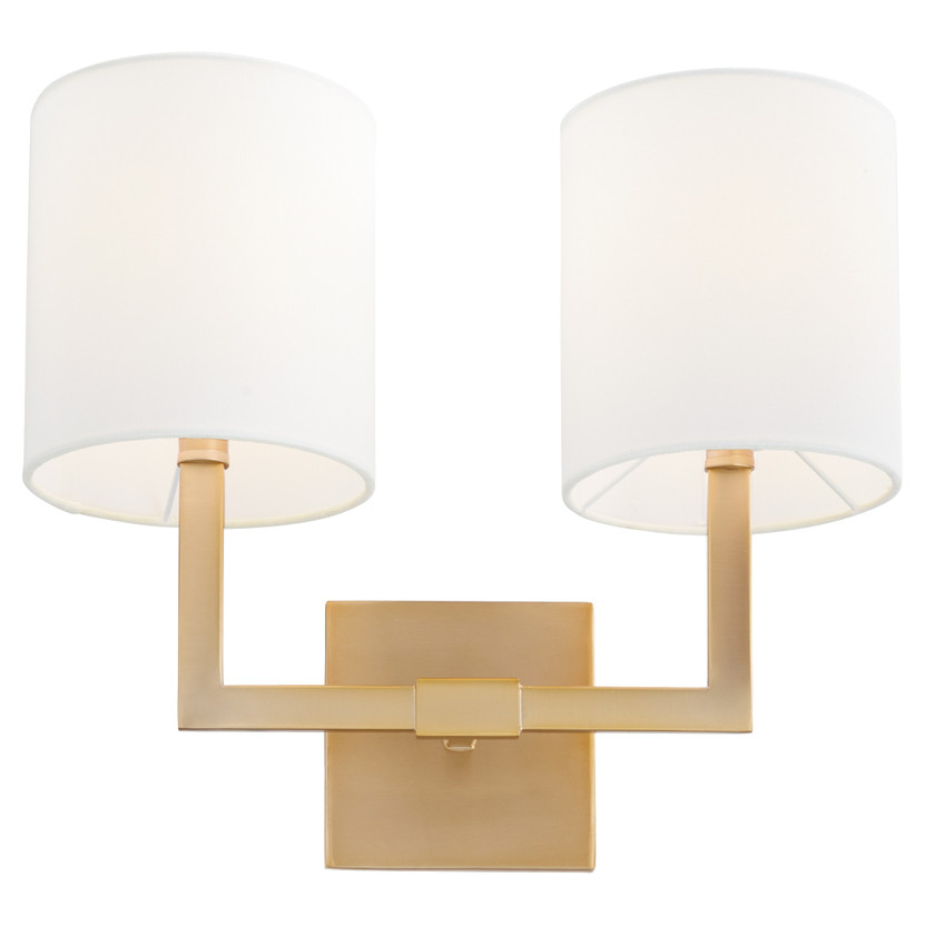 Bolero 2 Light Wall Mount - Brass