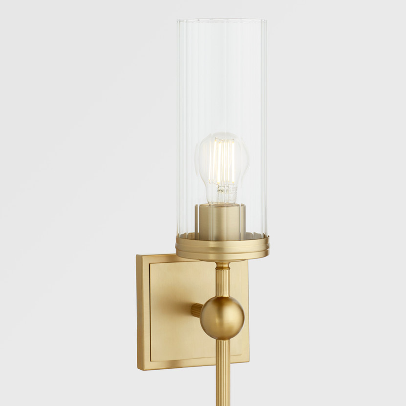 Lee Blvd 1 Light Wall Mount- Brass