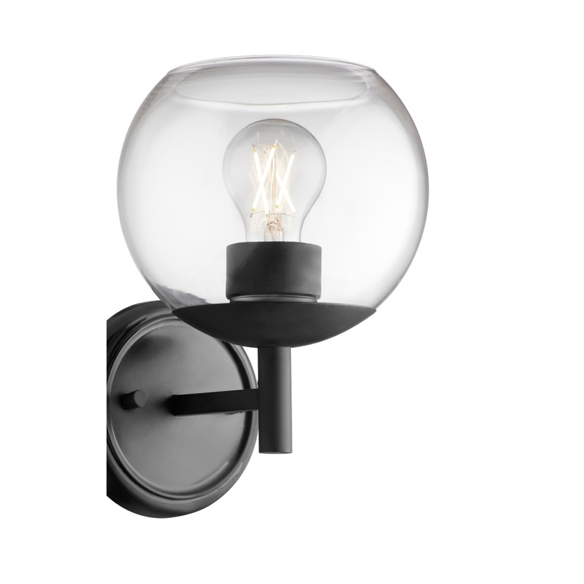 Lyon 1 Light Wall Mount - Black