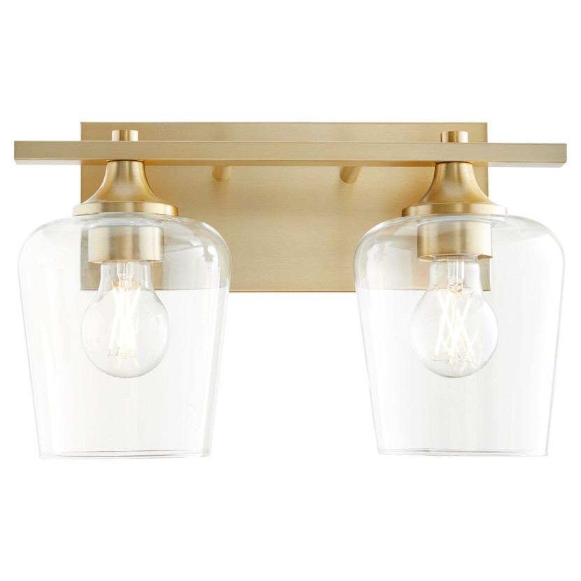 Veno 2 Light Vanity - Brass