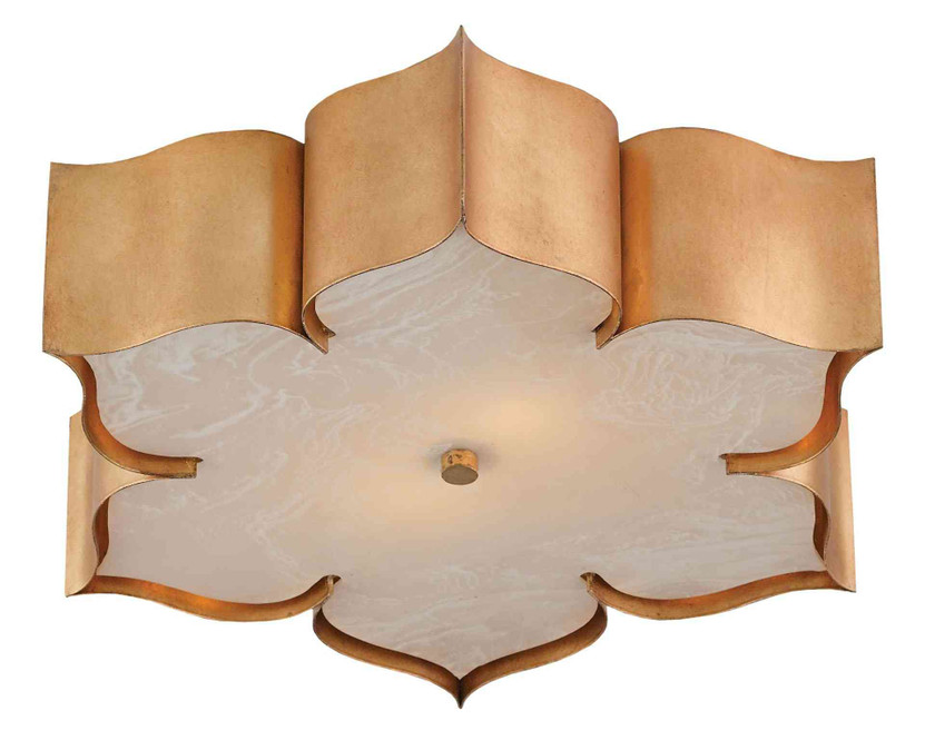 Grand Lotus Gold Flush Mount