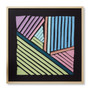 Loloi Unbiased Tape Black  Multi 3-4 X 3-4 Wall Art
