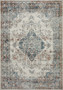Loloi II Bianca Ivory  Ocean 18 x 18 Sample Rug