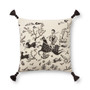 Loloi PLL0025 Ivory  Black 18 x 18 Cover wDown Pillow