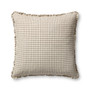 Chris Loves Julia x Loloi Dinah Ivory  Earth 22 x 22 Cover wDown Pillow