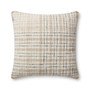 Chris Loves Julia x Loloi Cricket Beige  Black 22 x 22 Cover wDown Pillow