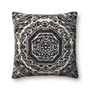 Loloi P0578 Black  White 22 x 22 Cover wDown Pillow