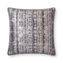 Loloi II P0706 Grey 22 x 22 Cover wDown Pillow