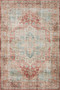 Loloi II Heidi Terracotta  Aqua 18 x 18 Sample Rug