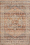 Loloi Lourdes Tangerine  Ocean 18 x 18 Sample Rug