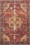 Loloi II Loren Red  Navy 18 x 18 Sample Rug