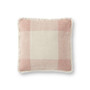Loloi P0917 Natural  Pink 18 x 18 Cover Only Pillow