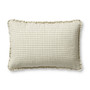Chris Loves Julia x Loloi Dinah Ivory  Moss 16 x 26 Cover Only Pillow