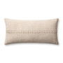 Chris Loves Julia x Loloi Harvey Ivory 12 x 27 Cover Only Pillow