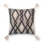 Loloi P0689 Grey 18 x 18 Cover wPoly Pillow
