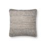 Loloi P0697 Grey 18 x 18 Cover wPoly Pillow