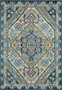 Loloi II Nadia Aqua  Navy 18 x 18 Sample Rug