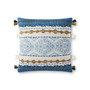 Loloi P0930 Blue  Natural 18 x 18 Cover wPoly Pillow