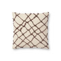 Loloi PLL0043 Ivory  Black 18 x 18 Cover wPoly Pillow