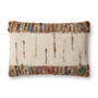 Loloi PLL0073 Ivory  Multi 16 x 26 Cover wPoly Pillow