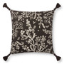 Loloi PLL0026 Black  Ivory 22 x 22 Cover wPoly Pillow