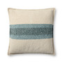 Brigette Romanek PBR0016 Natural  Blue 22 x 22 Cover wPoly Pillow