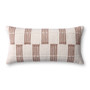 Loloi PLL0136 Brown  Ivory 12 x 27 Cover Only Pillow