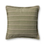 Chris Loves Julia x Loloi Howie Green  Natural 22 x 22 Cover Only