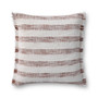 Loloi PLL0134 Rust  Ivory 22 x 22 Cover wDown Pillow