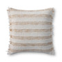 Loloi PLL0134 Beige  Ivory 22 x 22 Cover Only Pillow