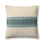 Brigette Romanek PBR0016 Natural  Blue 22 x 22 Cover wDown Pillow