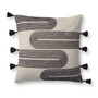 Brigette Romanek PBR0003 Black  Grey 22 x 22 Cover Only Pillow