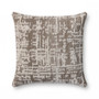 Loloi PLL0141 Dark Taupe  Ivory 22 x 22 Cover Only Pillow