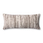 Loloi PLL0141 Dark Taupe  Ivory 13 x 35 Cover wPoly Pillow