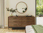 BDI 6-Drawer Dresser in Natural Walnut Finish