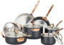 Viking Stainless Steel 3-Ply Black 11 Piece Cookware Set
