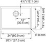 Franke Kitchen Sink 26.5-Inch Professional 2.0 in Stainless Steel