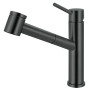 Franke Steel Pull-Out Kitchen Faucet in Industrial Black