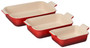 Le Creuset Heritage Rectangular Baking Dish Set in Cerise Set of 3