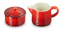 Le Creuset Signature Cerise Cream  Sugar Set