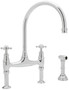 Rohl Perrin  Rowe Georgian Era Bridge Polished Chrome Kitchen Faucet With Sidespray