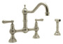Rohl Perrin  Rowe Kitchen Collection Bridge Satin Nickel Kitchen Faucet